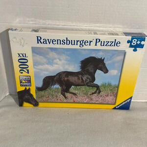 Ravensburger 200 Piece XXL Jigsaw Puzzle Black Stallion Horse New